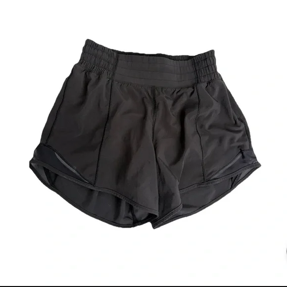 Lululemon Hotty Hot Shorts *High-Rise Long 4Black Size 2 W7ARIT Athletic Gym